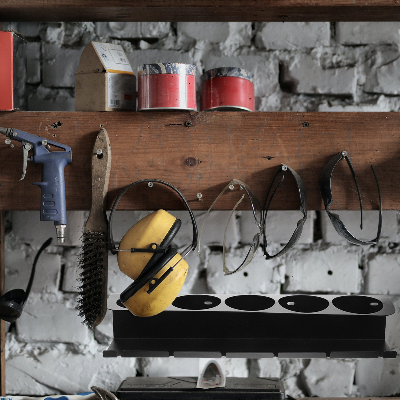Workshop Tools Organizer - 1 zestaw wytrzymałego metalowego uchwytu ściennego