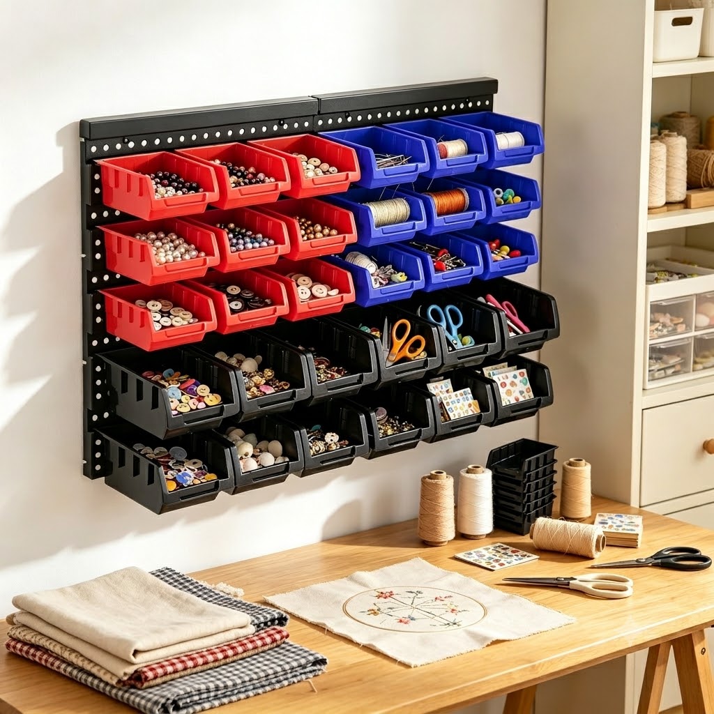 Półka ścienna z pojemnikami do – Screw Organizer Kit recenzja i cena
